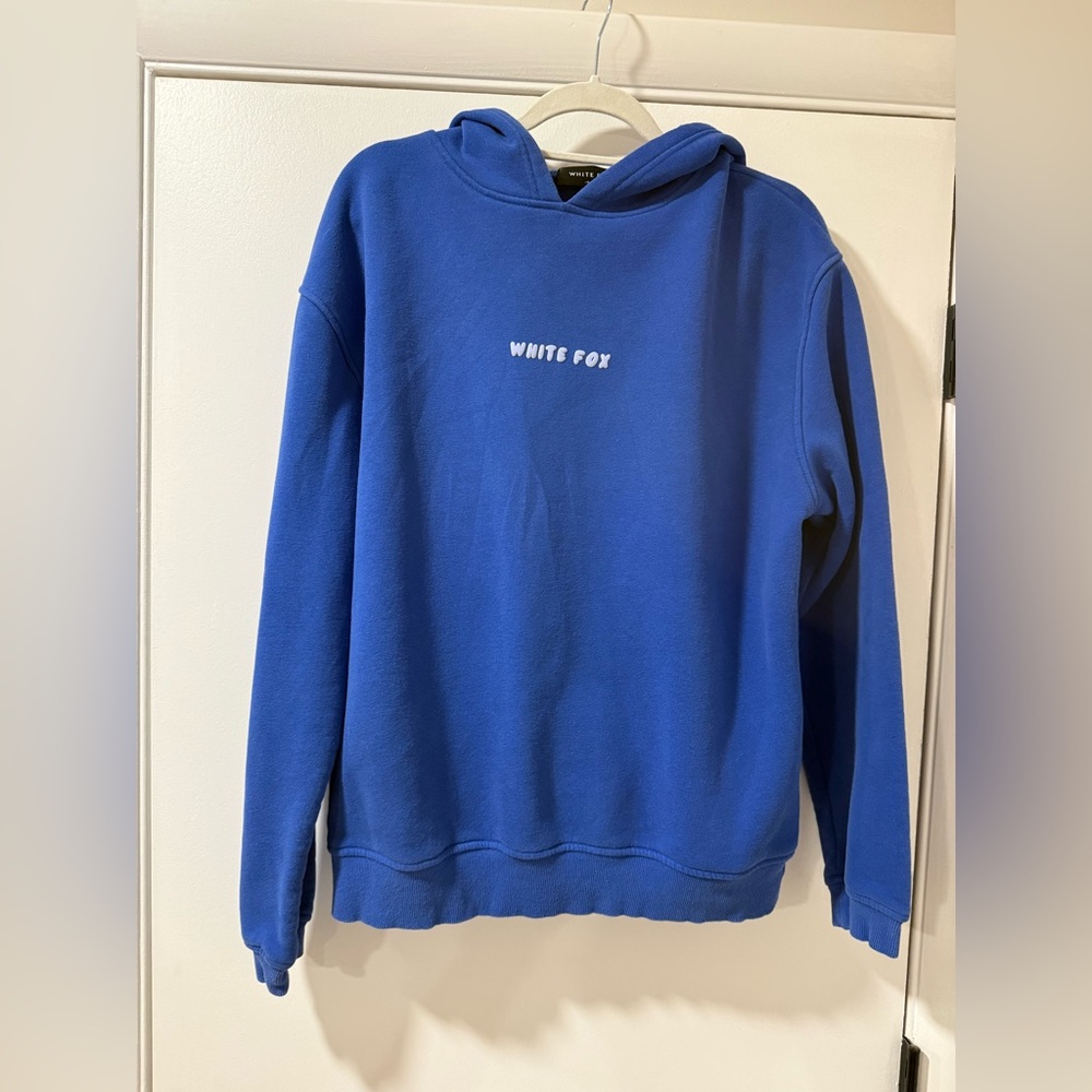 White Fox Blue Hoodie